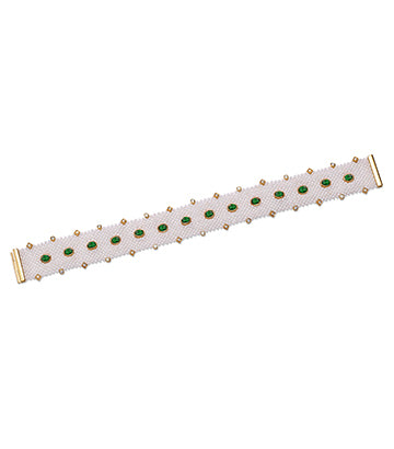 Pearl, Diamond and Emerald bracelet
